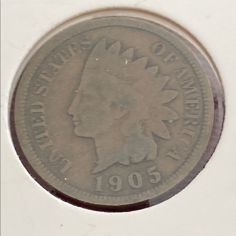 Antique 1905 Indian Head One Cent Coin